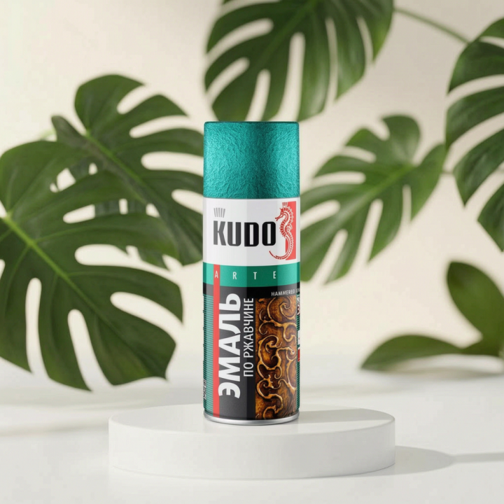 Эмаль по ржавчине молотковая «Kudo»